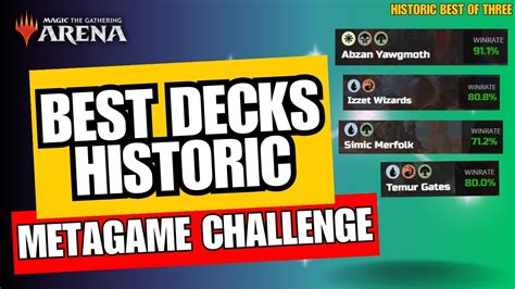 Best Decks For Mtg Arena Historic Metagame Challenge Youtube