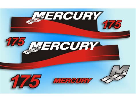 Mercury 175 Hp Optimax Outboard Engine Decals Sticker Set Reproduction