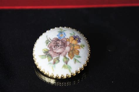 Vintage Western German Sugared Floral Brooch Pin