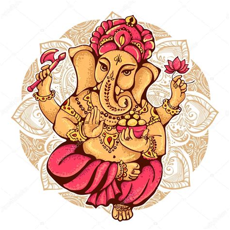 God Ganesha 9 — Stock Vector © Yulianas 101260970