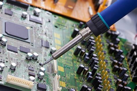 Repair Electronic Circuit Board Stock Image Image Of Repair