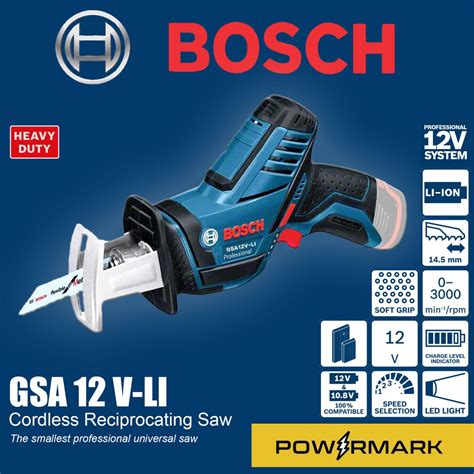 BOSCH GSA 12 V Li Cordless Sabre Saw Bare Tool POWERMARK BCT