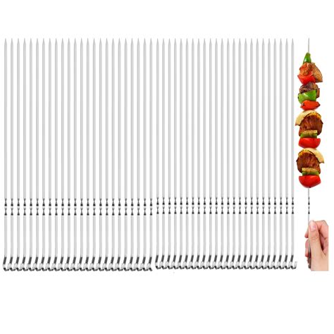 Brochettes En M Tal Pi Ces Brochettes Plates Pour Barbecue