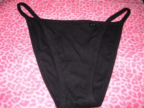 Victoria S Secret PINK Sexy Bikini High Leg String Ribbed Black Classic M L XXL EBay