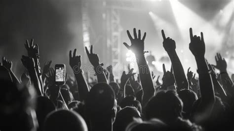 Energetic Crowd at Concert with Hands Raised Stock Photo - Image of festival, gathering: 317207314