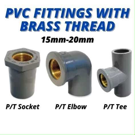 Pvc Fittings With Brass Thread Copper Threaded P T Socket Elbow Tee