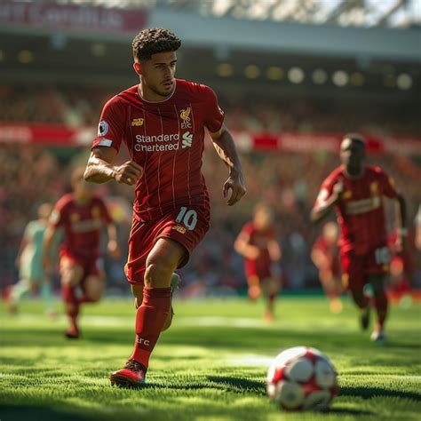 Premium Photo | A soccer player wearing a red jersey with the number 10 ...