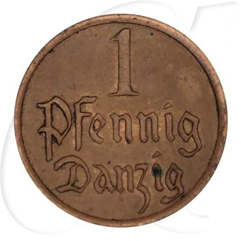 Freie Stadt Danzig Danzig 1 Pfennig 1937 ss Wappen sehr schön MA Shops