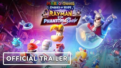 Mario Rabbids Sparks Of Hope Official Rayman In The Phantom Show Dlc 3 Launch Trailer Youtube