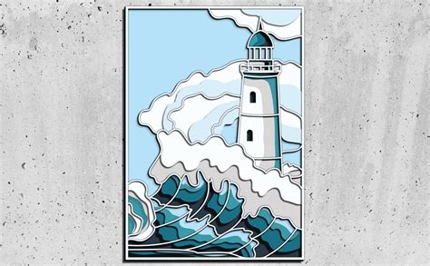 Lighthouse 3D Mandala SVG Files, Laser Cut Template Files, Layered CNC ...