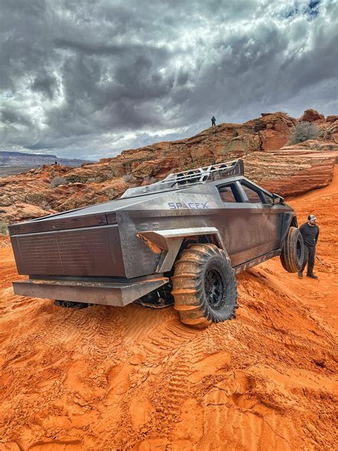 Cybertruck Cybertrax Converted For Sand Dunes Use W Sand Paddles