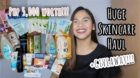 Huge Skincare Haul Watsons And Beautymnl Haul Giveaway Youtube