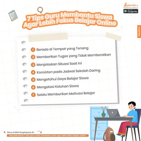 7 Tips Guru Membantu Siswa Agar Lebih Fokus Belajar Online