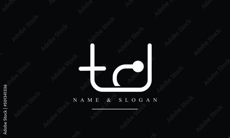 Td Dt T D Abstract Letters Logo Monogram Stock Vector Adobe Stock