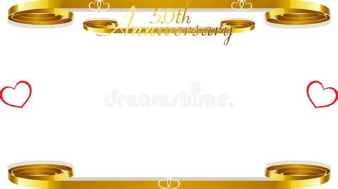 50th Wedding Anniversary Border Stock Vector - Illustration of ...