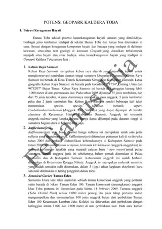 Geopark Kaldera Toba PDF