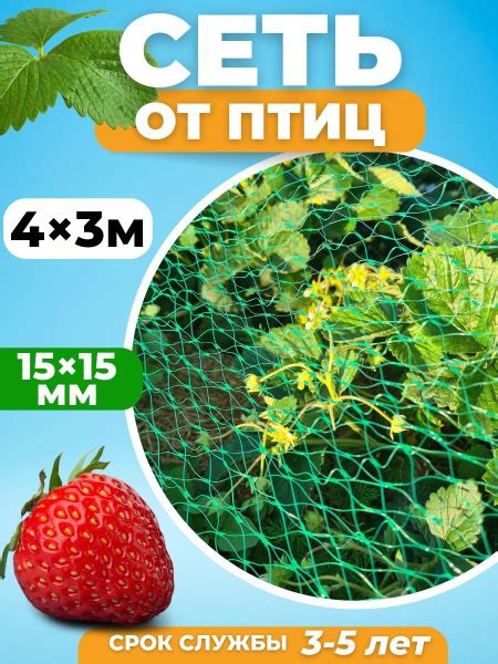 Сетка от птиц садовая для защиты урожая, для клубники, винограда, для ...