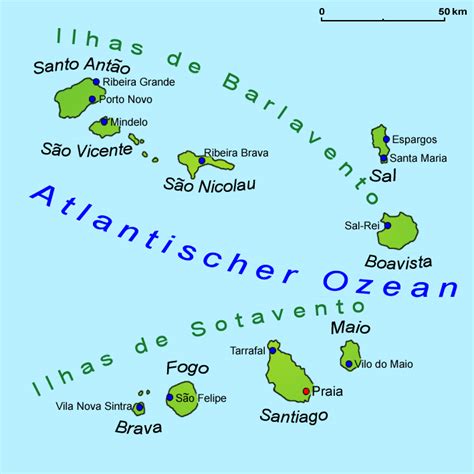 Kap Verde Geografie Landkarte Länder Kapverdische Inseln Goruma