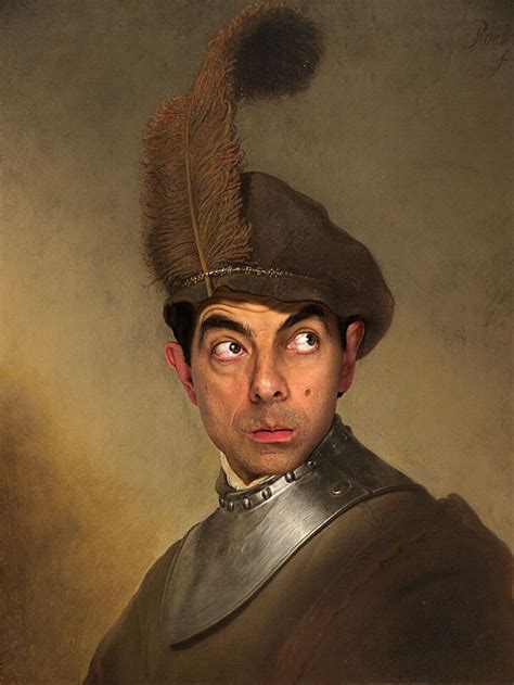 Digitally Manipulated Historical Portraits With The Face Of Mr Bean By