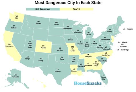 The Most Dangerous City In Each State In The United States [2023