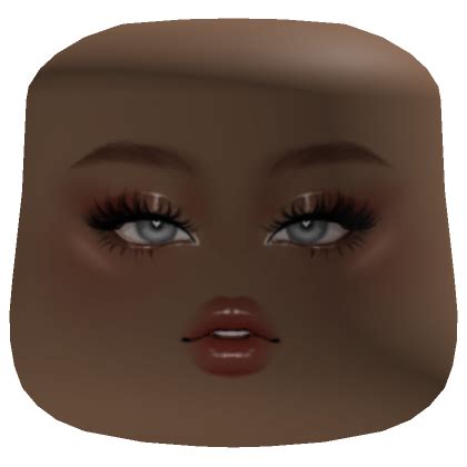 No Clue Makeup Cheeks Head Brown Skin Tone Roblox