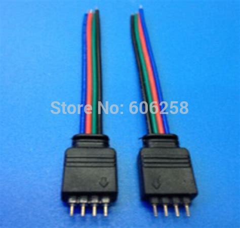 Купить привело rgb полосы разъем проводной кабель / 4pin мужской линии ...