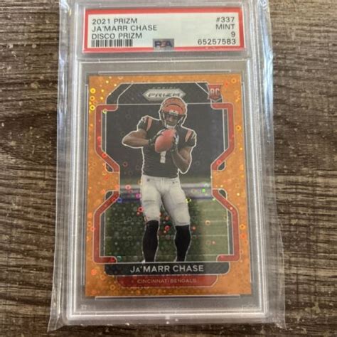 Panini Orange Disco Prizm Ja Marr Chase Bengals Rc Rookie Psa