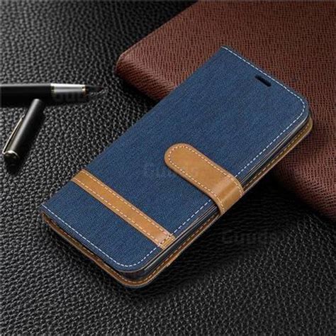 Jeans Cowboy Denim Leather Wallet Case For Mi Xiaomi Redmi 7A Dark