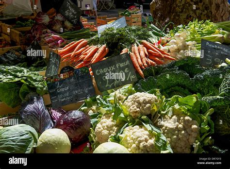 Morning Market At The Place Richelme Aix En Provence France Stock