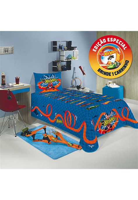 Colcha Solteiro Lepper Matelassê Hot Wheels Azul Compre Agora Dafiti Brasil