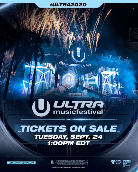 Ultra Music Festival 2020 Tickets On Sale September 24 Ultra Music Festival March 28 29 30