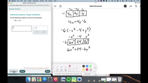 Distributive Property Integer Coefficients Youtube