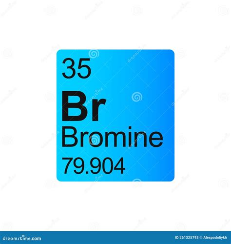 Bromine Br Chemical Element Bromine Sign With Atomic Number Chemical 35 Element Of Periodic