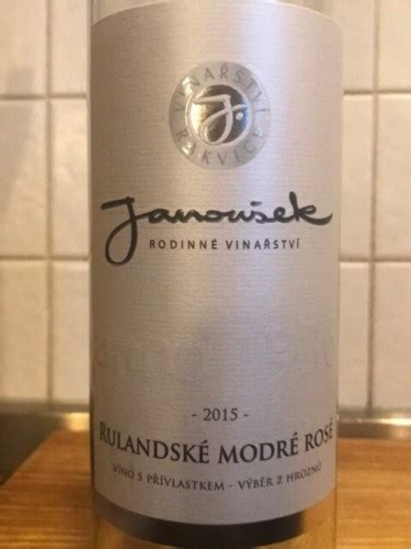 Janoušek Rulandské Modré Rosé Vivino US