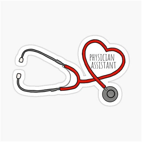 "Physician Assistant Stethoscope " Sticker for Sale by Kalynmoz | Redbubble