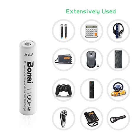 Bonai 1100mah Aaa Rechargeable Batteries 1 2v Ni Mh High Capacity