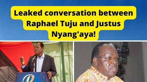 Leaked Phone Conversation Between Raphael Tuju And IEBC Commissioner