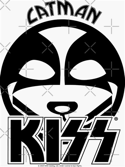 Kiss Band Catman Design Sticker For Sale By Designminimal Redbubble