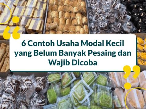 6 Contoh Usaha Modal Kecil Yang Belum Banyak Pesaing