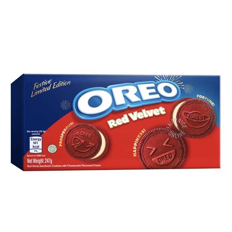 Oreo Cookie Sandwich Biscuit Red Velvet 247g Shopee Malaysia