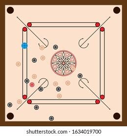 Printable Editable Carrom Board Pieces Stock Vector (Royalty Free ...