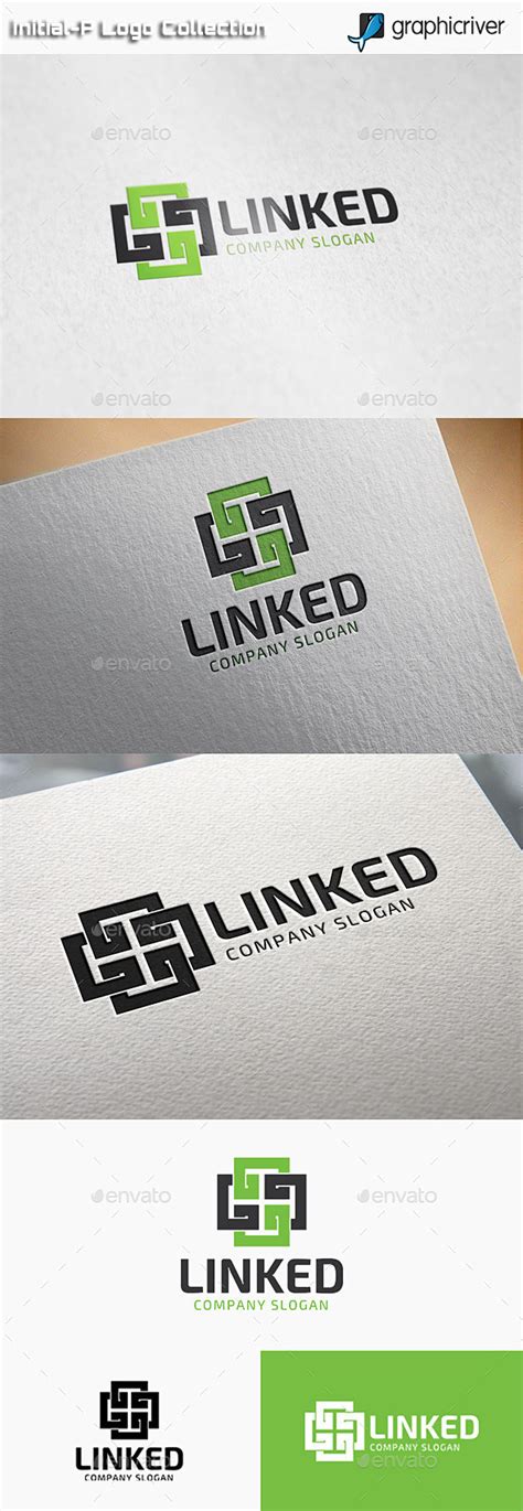 与广场的标志抽象标志模板Linked Square Logo Abstract Logo Templates抽象 机构 盒子 品牌