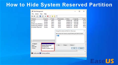 How To Hide System Reserved Partition In Windows Safe