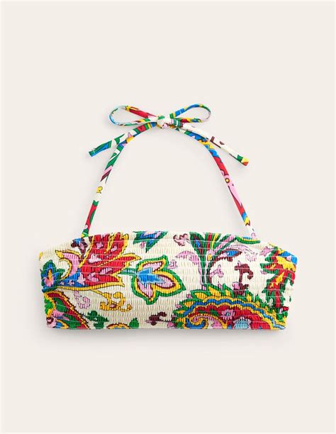 Boden Milos Smocked Bikini Top ShopStyle Two Piece Swimsuits