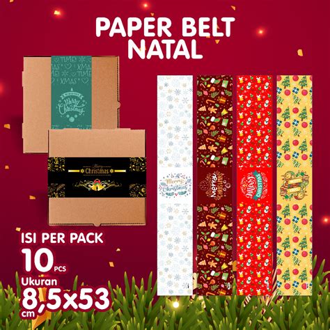 Jual Paper Belt Natal Paper Sleave Natal Paperbelt Hampers