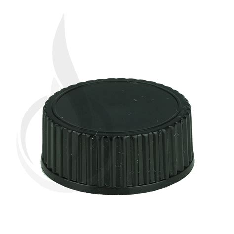 Black CT Closure Phenolic Lid Ribbed W Polycone Liner 20 400 Liquid