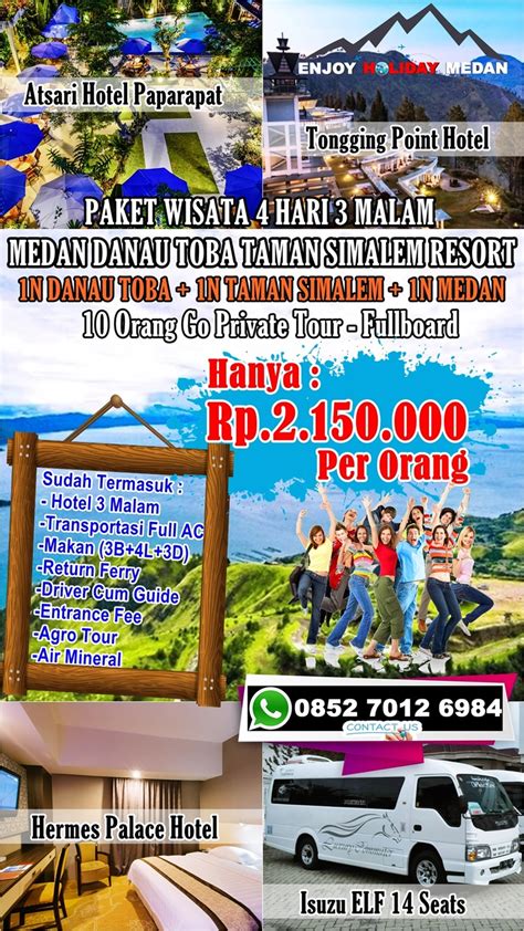 4 Hari 3 Malam Paket Tour Taman Simalem Resort Kota Tujuan Wisata