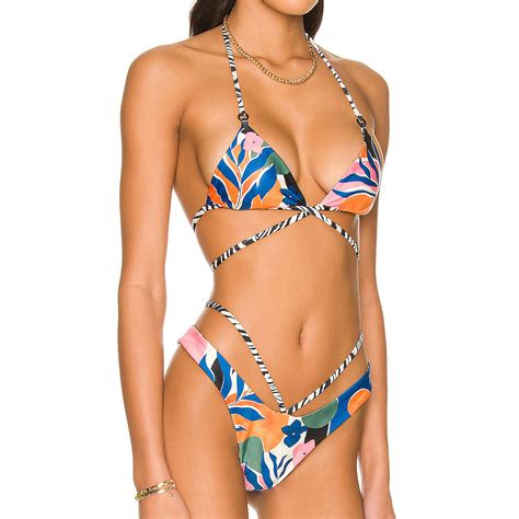 Sweet Luxury Triangle Plus Size String Bikini Adjustable Reversible