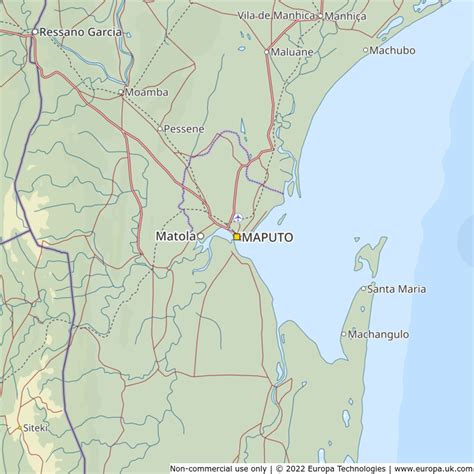 Map Of Maputo Mozambique Global 1000 Atlas