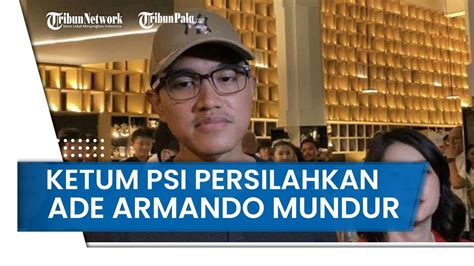 Kaesang Pangarep Tegas Minta Ade Armando Keluar Dari Psi Youtube